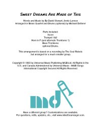 Sweet Dreams (Are Made of This)