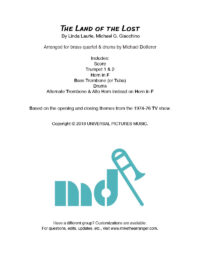 land-of-the-lost - Brass Quartets, Quintets & More - Mike the Arranger land-of-the-lost