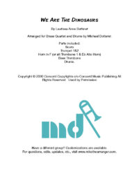 we-are-the-dinosaurs - Brass Quartets, Quintets & More - Mike the Arranger we-are-the-dinosaurs